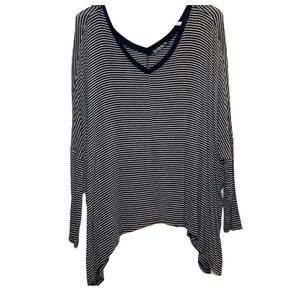 Navy Blue/White Long-Sleeve Shirt